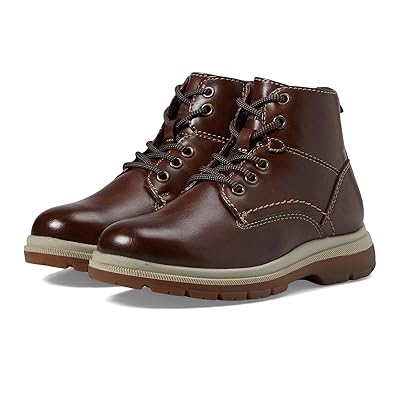 Florsheim Kids Lookout Jr. Plain Toe Lace Up Boot (Toddler/Little Kid/Big Kid) Boys Shoes Chestnut