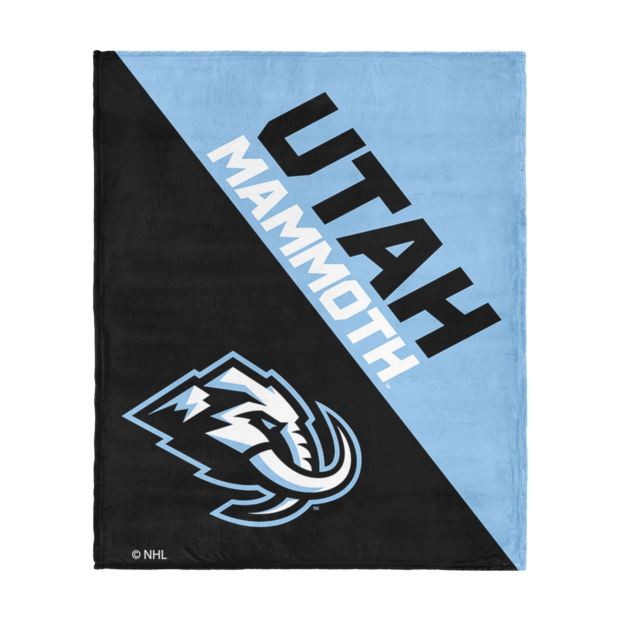 Northwest Halftone Nhl Utah Mammoth Silk Touch Throw Blanket, 46 X 60 In, Ultra Soft Plush Polyester, Lightweight Warm Decorative Couch Bed Hockey Fan Gift