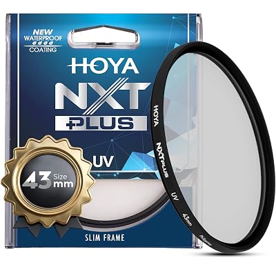 Hoya NXT Plus 43mm UV Filter — Schott B270 Clear Glass with 10-Layer HMC Multi-Coating for 98% Light Transmission, Waterproof Top-Coat, Aluminum Frame - Camera Lens Filter for Sharp, Clear Images