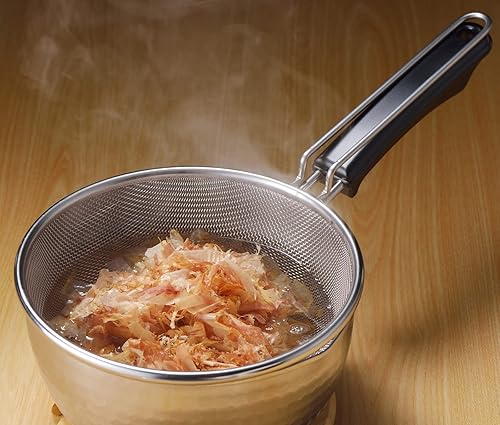 Miniatura 3 de Yoshikawa SJ3362 - Colador con una sola mano, 7.1 pulgadas (7.1 in), color plateado