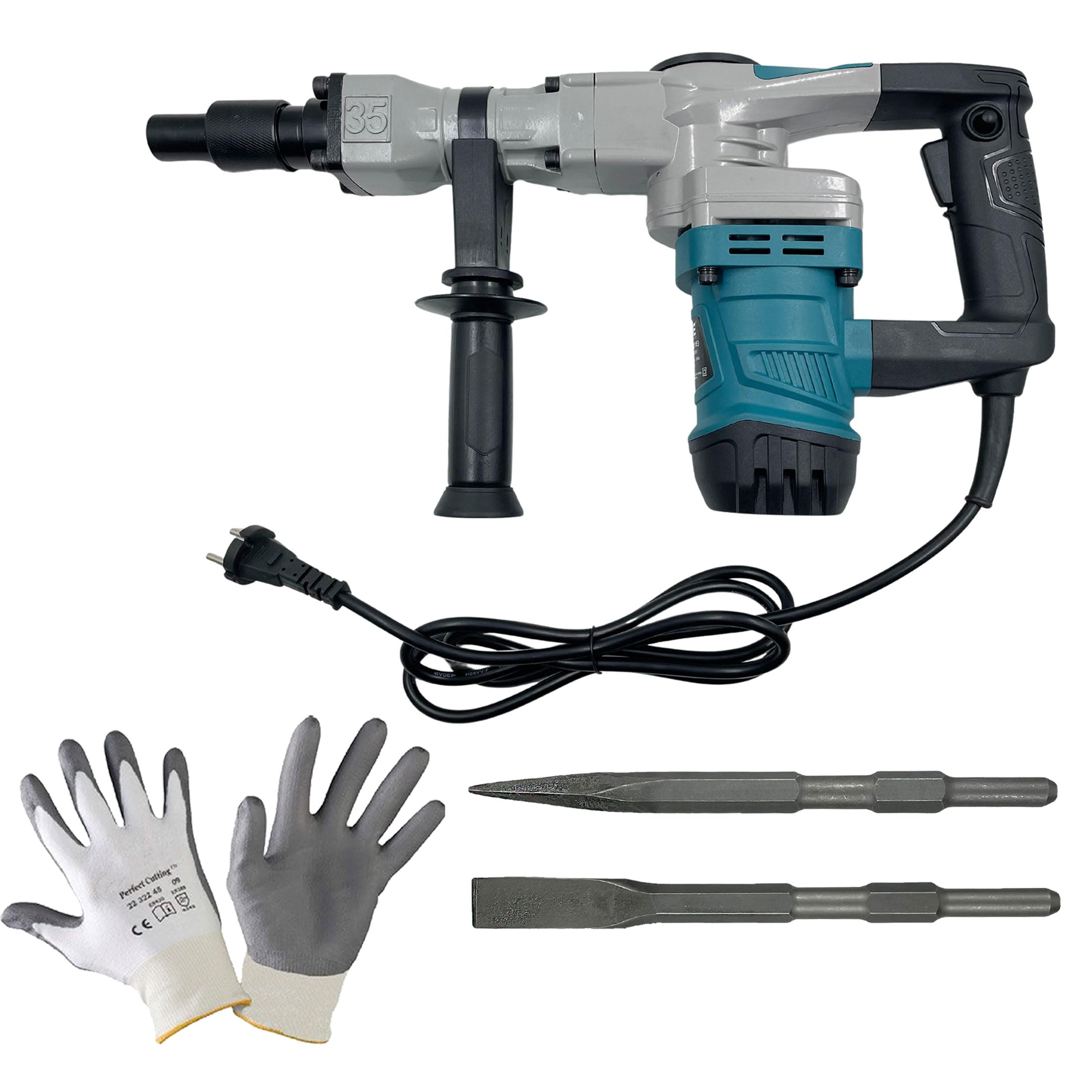 Hillgrove HGCM1059M3 18MM Demolition Chisel+Hammer Concrete Breaker Drill Machine with Safety Gloves and 2 Bits for Breaking Concrete Wall/Hammer Drill (18 mm Chuck Size, 2000 W) (B0D5Z26B7H) Amazon Price History, Amazon Price Tracker