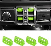 Vista 12 de Cubierta de botón para interruptor de ventana, accesorios interiores para Jeep Wrangler JL JLU y Gladiator JT 2018-2026 (naranja)