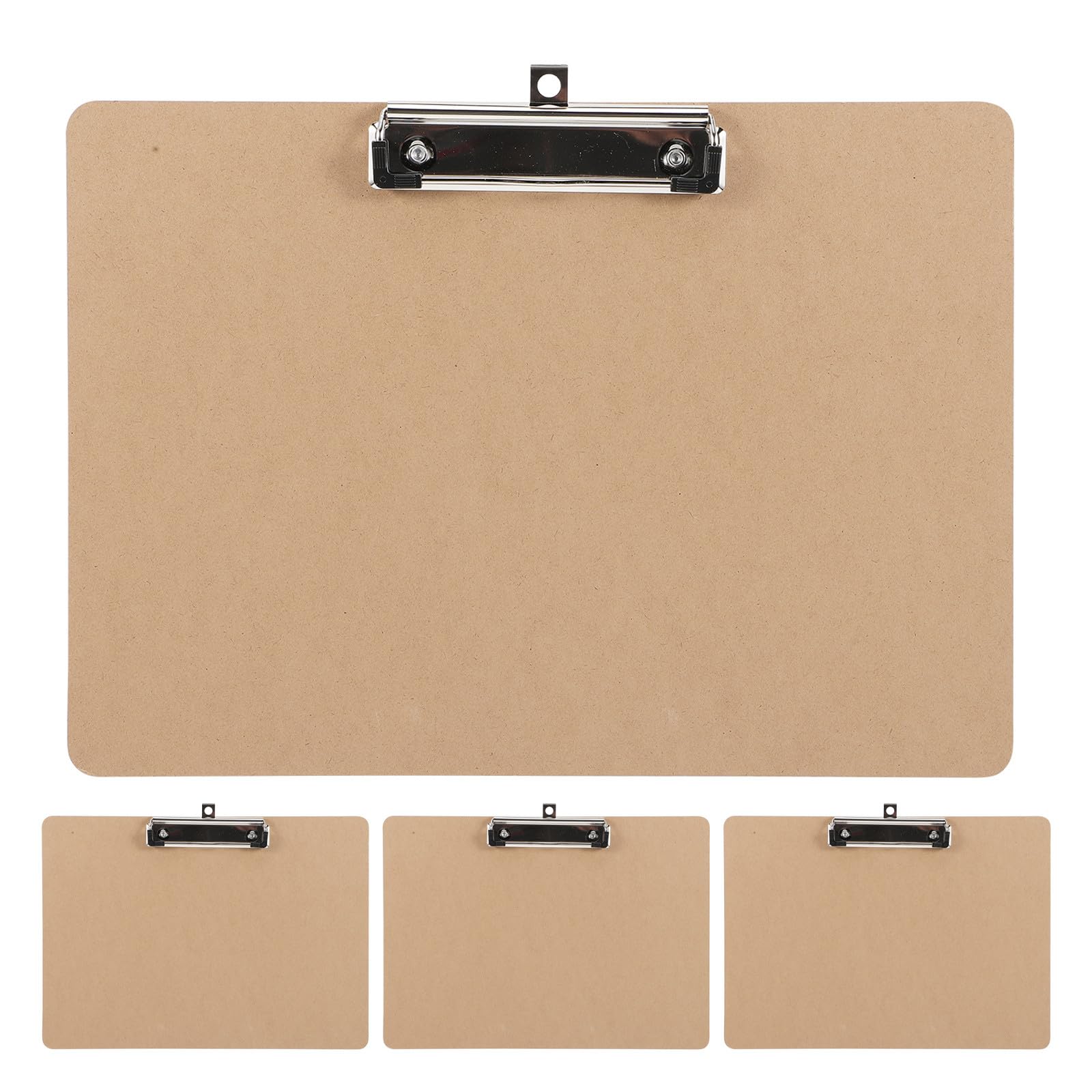 Lot de 4 porte-documents A4 (30,5 x 22,9 cm), format lettre, format horizontal, pince discrète, pour l'école, les salles de classe, les enseignants, les documents, le dessin et les