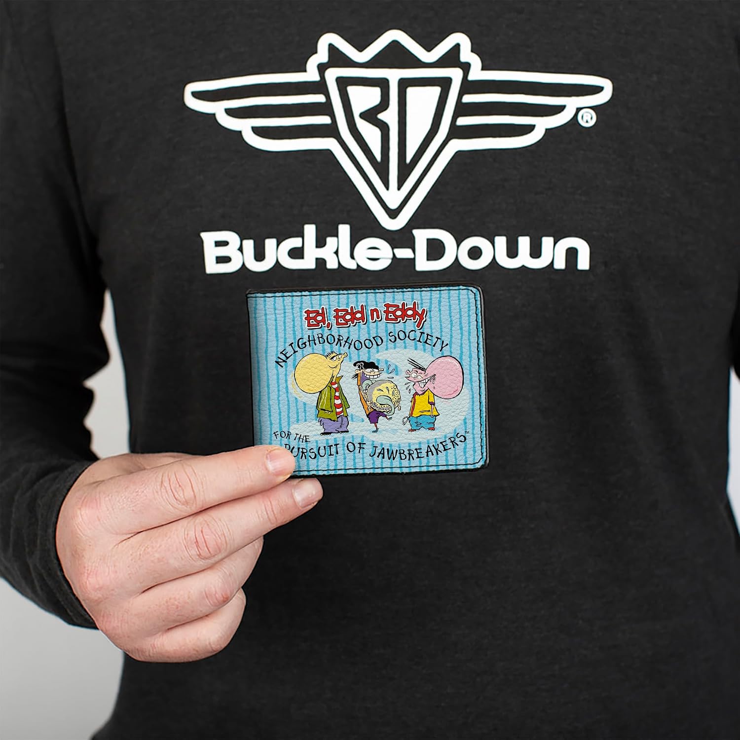 Buckle-Down Warner Bros. Animation Wallet, Bifold, Ed Edd N Eddy Jawbreakers Pose and Title Logo Blues, Vegan Leather