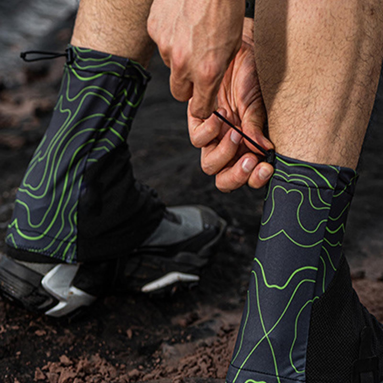 Generisch Gamaschen Für Trailrunning, Sanddichte Und Verstellbare Kurz Gamaschen Trailrunning Schuhe Wasserdicht Knöchelgamaschen, Trail Low Gaiters Für Wanderstiefel Camping Bergsteigen