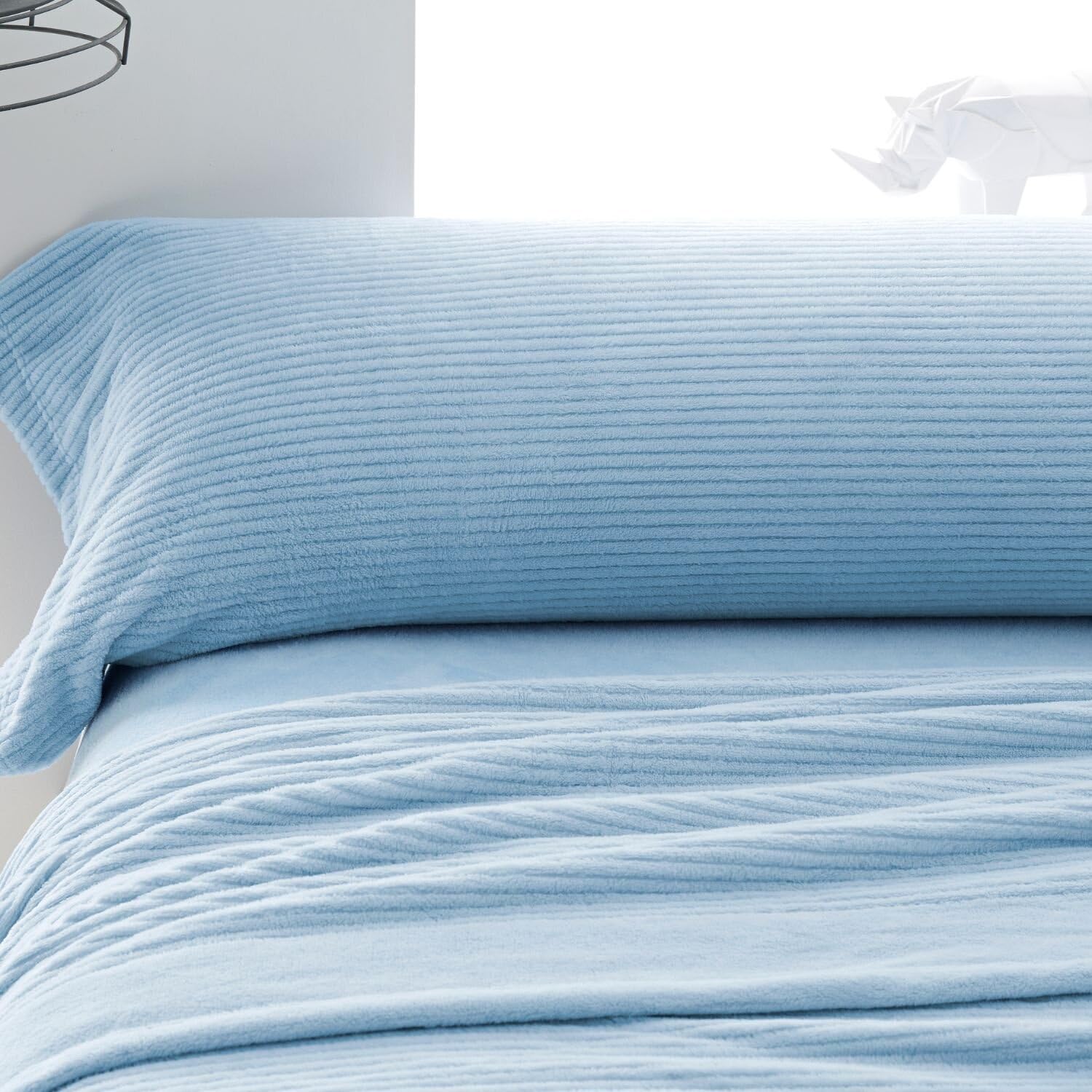 Burrito Blanco | Sábanas de Coralina, 965 Azul | Cama de 135 cm | (+ Medidas Disponibles) | Sábanas de Invierno | Diseño 965 | Color Azul