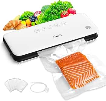 Amazon.co.jp: Adoin 真空パック機 フードシーラー 汁物対応 カッター Amazon.co.jp: Adoin 真空パック機 フードシーラー 汁物対応 カッター