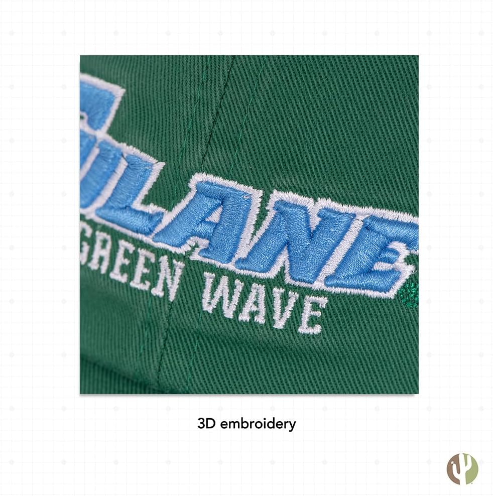 Desert Cactus Tulane University Baseball Hat Green Wave Brimmed Embroidered Hats Cap Adjustable Cloth Strap Adult (Style C) - Image 5