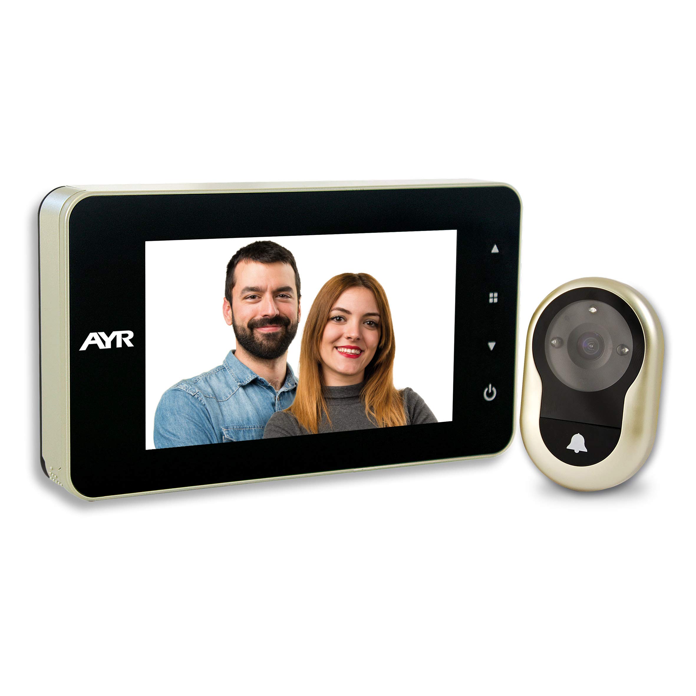 AYR Door peephole with alarm and photo Model 758 Matte Nickel