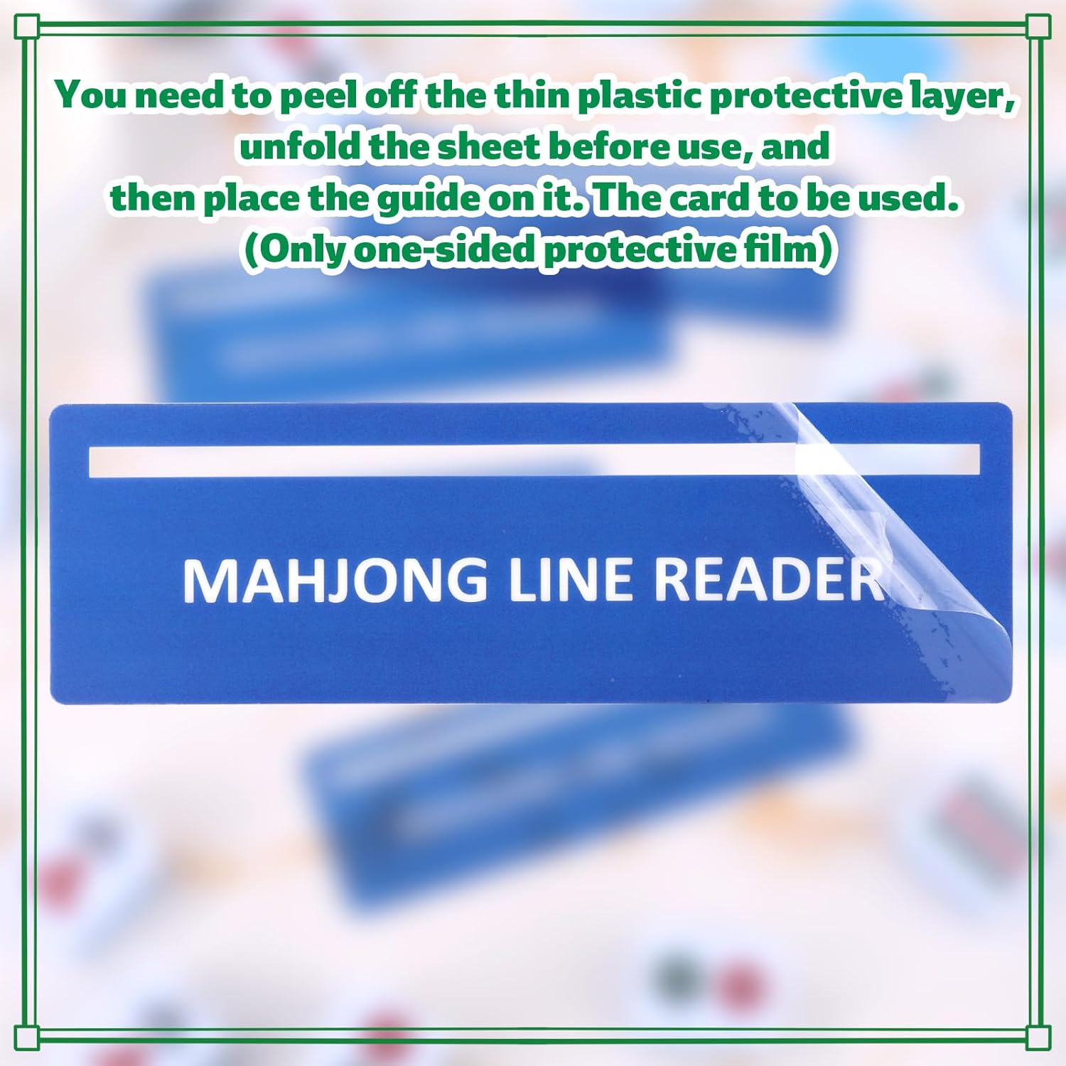 4pcs Mahjong Tracker, 6.1x1.97in Compact Plastic Bright Colored American Mahjong Card Line Finder Reader Playing Rule Guide Tool for Beginner Players Table Game Lover Accessories Gifts(Blue)