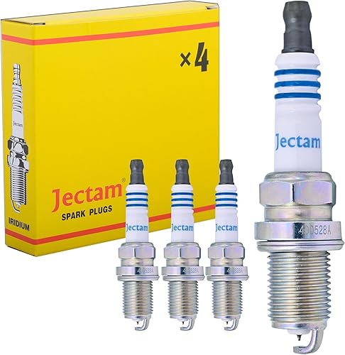 Bujía de iridio 4 PCS BKR5EGP 7090 BKR5EIX11 5464 Compatible con ACURA CHEVROLET CHRYSLER DODGE FORD GEO HONDA HUYNDAI INFINITI ISUZU JAGUAR KIA