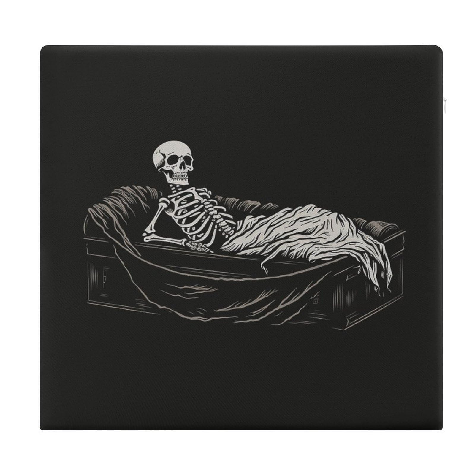 Adfgyerh Style Skeleton In The Coffin Cushions Memory Foam For Adults, Seat Cushion Chair Pads Soft, Square Pillows For Dining, Kitchen, Office, Patio Chairs