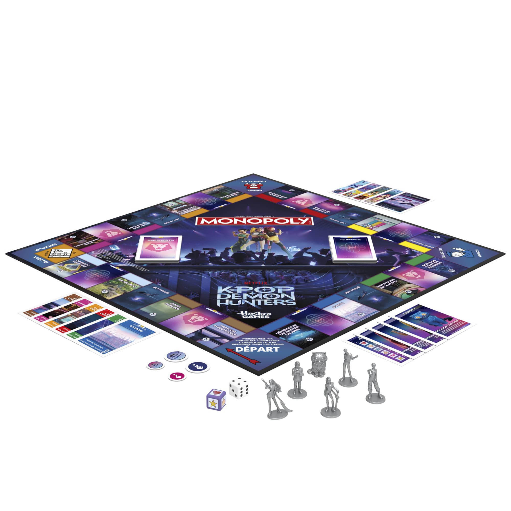 Monopoly : Kpop Demon Hunters, Gioco da tavolo | Gioco Familiare per Bambini, Adolescenti e Adulti | Regali divertenti per Bambini | 2-6 Giocatori | da 8 Anni - Versione Italiana