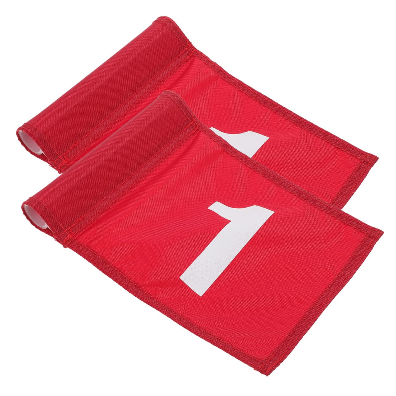 OSOLADY 2pcs Golf Flags Portable Practice Hole Flags Numbers Durable Nylon Material