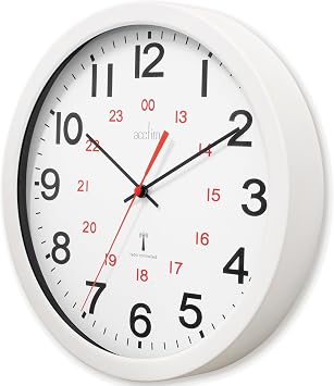 Acctim Wall Clock Radio Controlled 30cm White 74172, 30cm x 30 cm