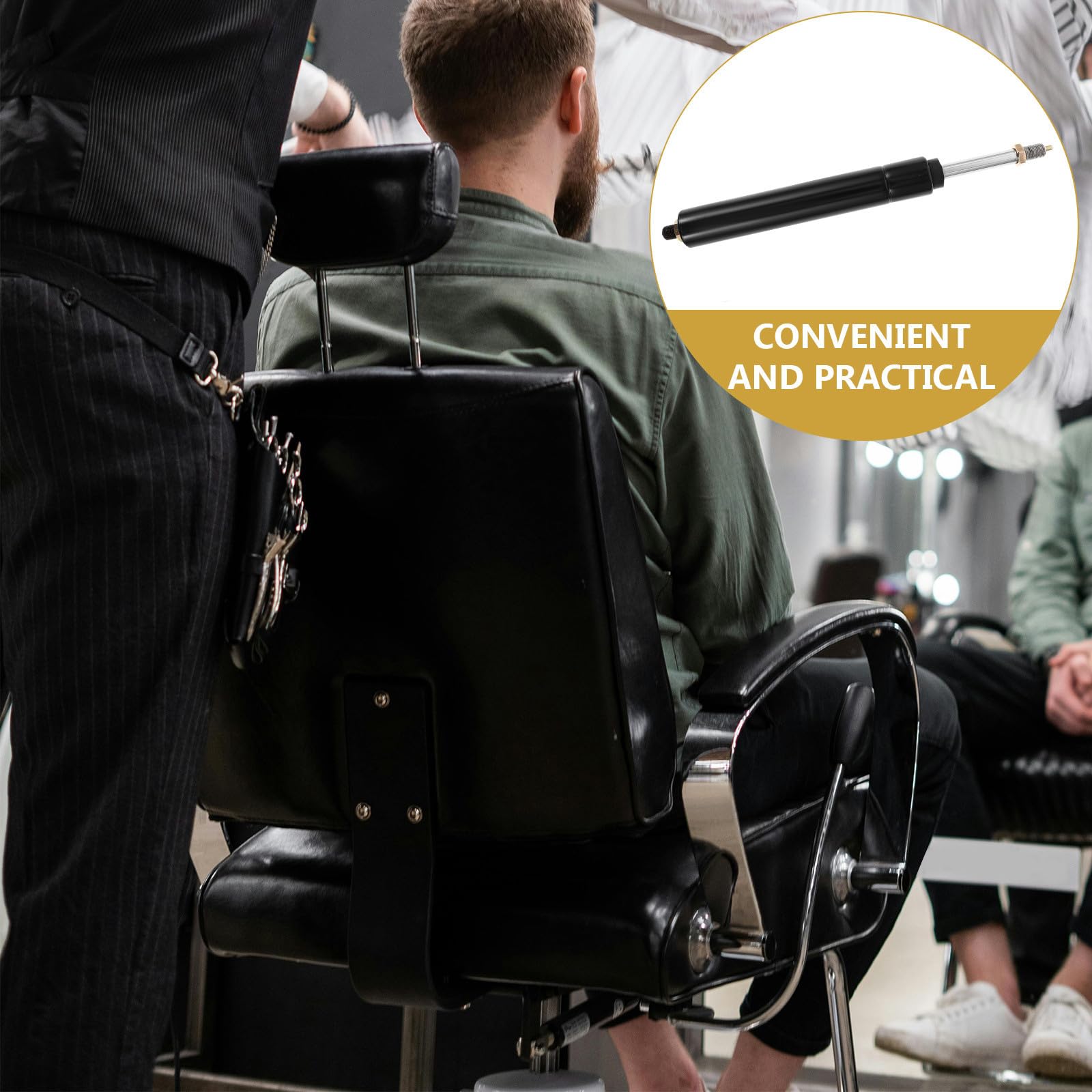 Stuhlanschlusspumpe für Friseurstühle Verstellbare Sitzhöhe Robustes Kunststoff und Eisenmaterial Ersatzteil für Salonstuhl und Bossstuhl Geeignet