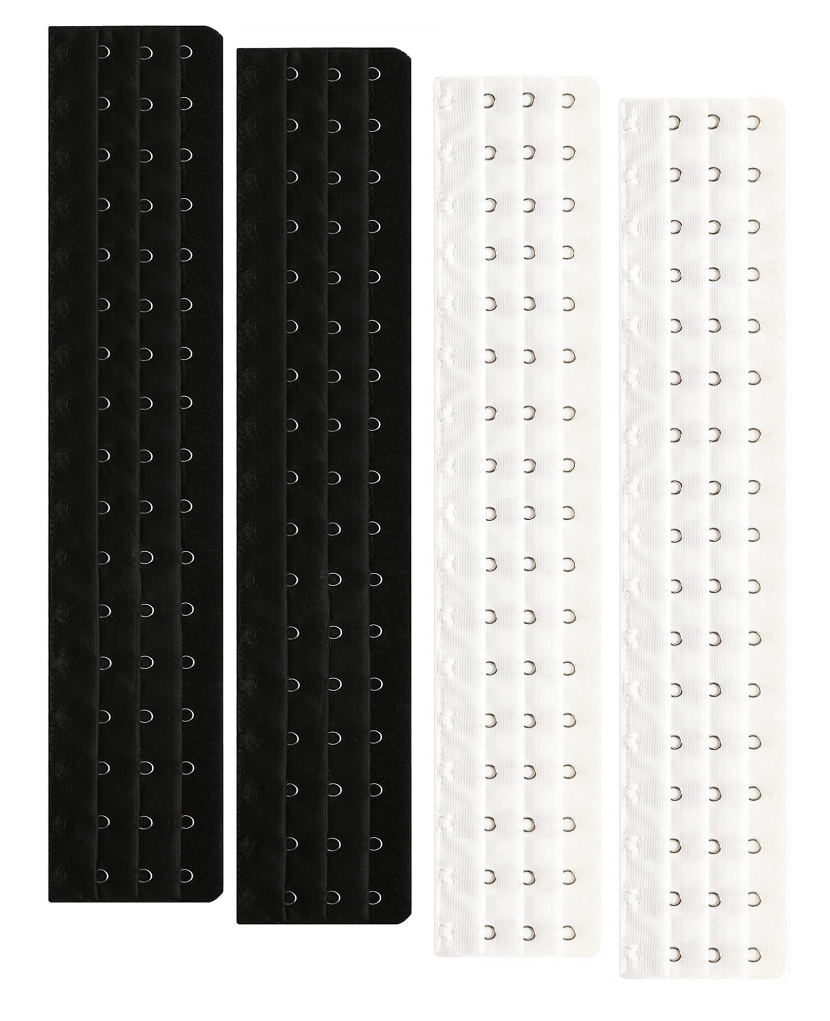 Corset Bra Extender Hook 3/4 Inch Spacing, 4pcs:17hook/White&black, 17 Hooks