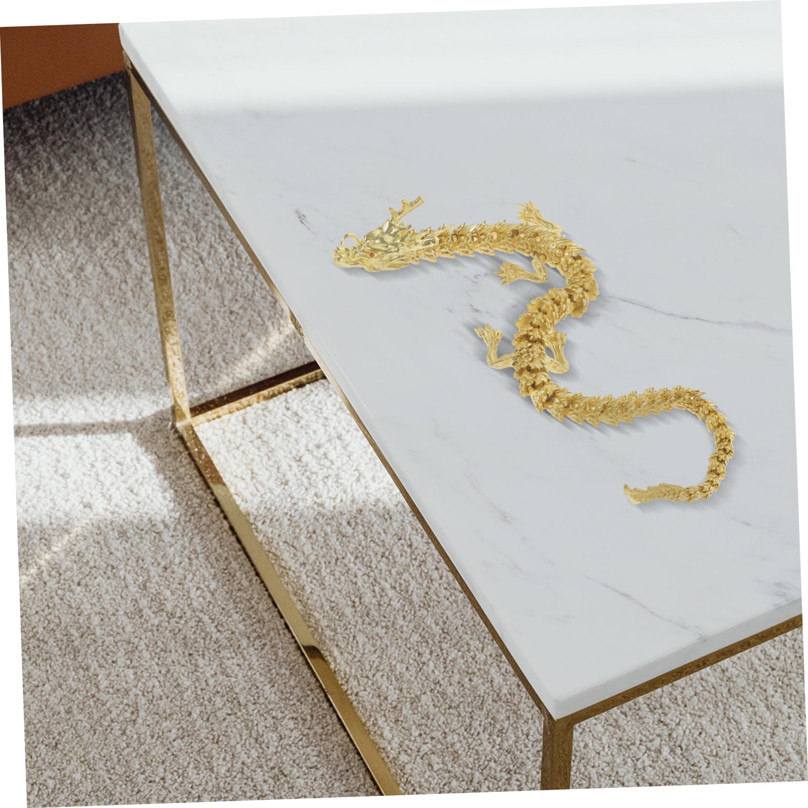 Ciieeo 5 Stück Drachenstatue aus Messing Bewegliche Dekoration für Jahr des Drachen Stilvolles Feng Shui Sammlerstück für Zuhause und Büro Glücksbringer und Geldanzieher