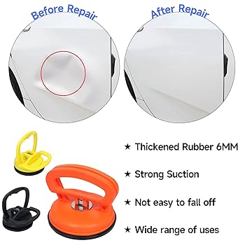 JNNJ 2 Piece Automotive Bump Puller, Car Dent Puller Removal, Suction Cup Paintless Dent Repair Tool, Suction Cup Puller Kit For Car Dent Pulling Up