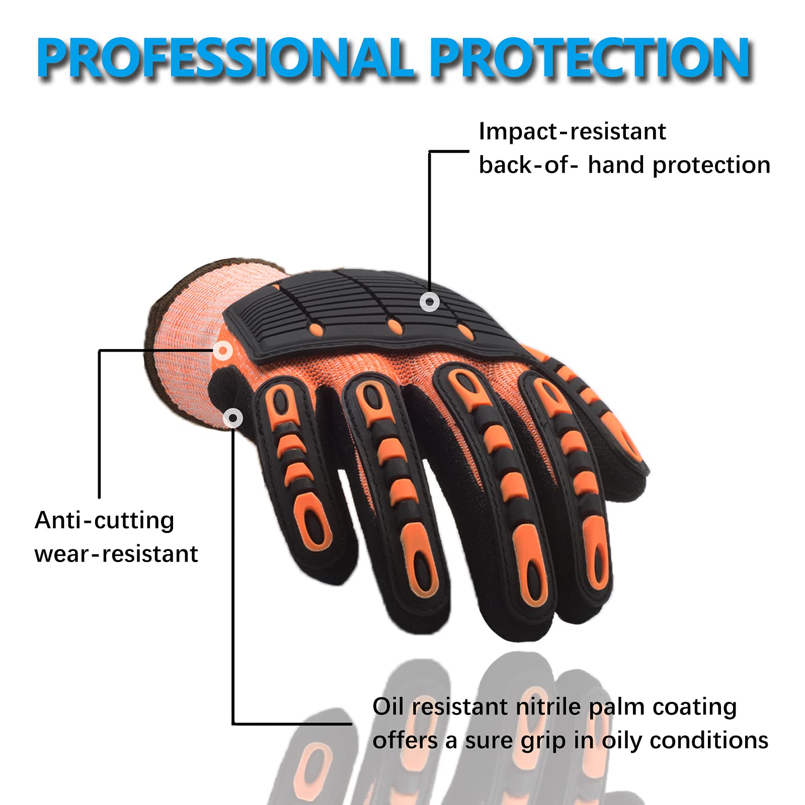 G-Touch Gardening Gloves for Men and Women Impact Cut Resistant Work Gloves in Size 9/Large for Protective Wood Pruning, Yard - Image 2