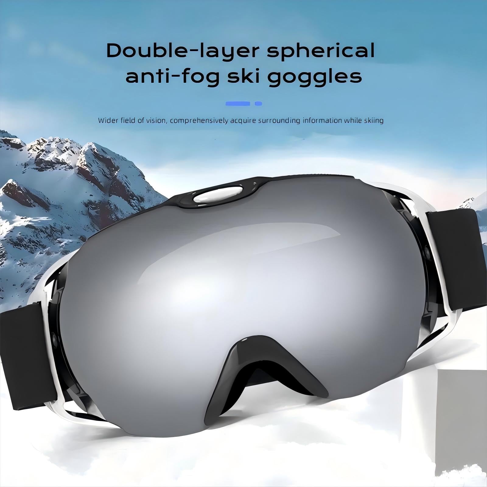 Lunettes de ski d'hiver à double sphère, lunettes de ski d'extérieur, hommes et femmes peuvent porter anti-buée, coupe-vent et protection, peuvent porter des lunettes de ski pour la myopie, afin que