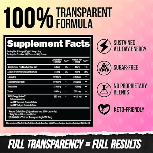 Miniatura 6 de ALPHA LION Core Pre Entrenamiento con Creatina para el Rendimiento, Beta Alanina para los Músculos, L-Citrulina para el Bombeo y Cafeína de Tres