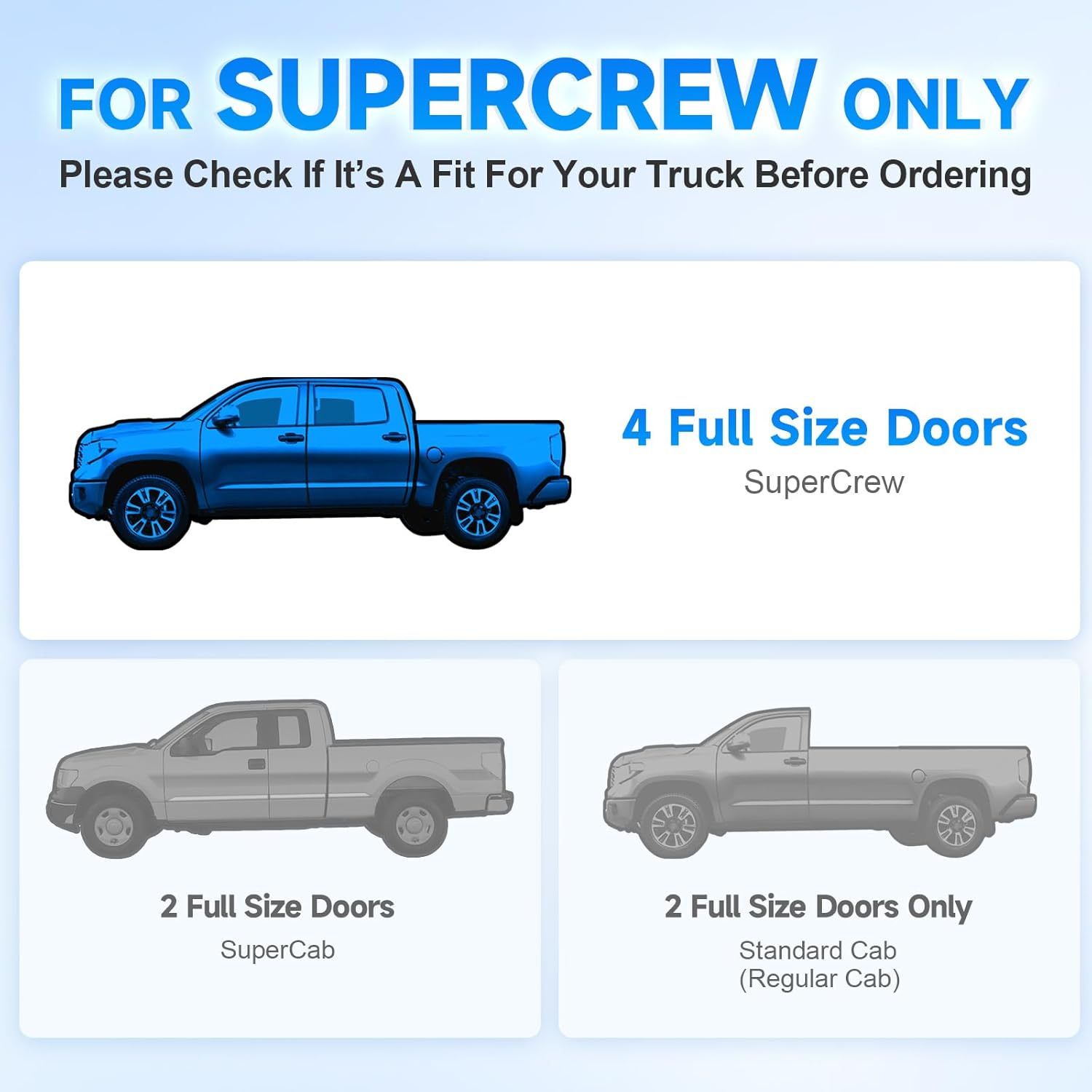 ELH 6.3 Inches Running Boards Fit for 15-23 Ford F150 SuperCrew Cab 4 Full Size Doors 2015-2023 F-150 Side Step Rail Nerf Bars Black with 6 Brackets (White)