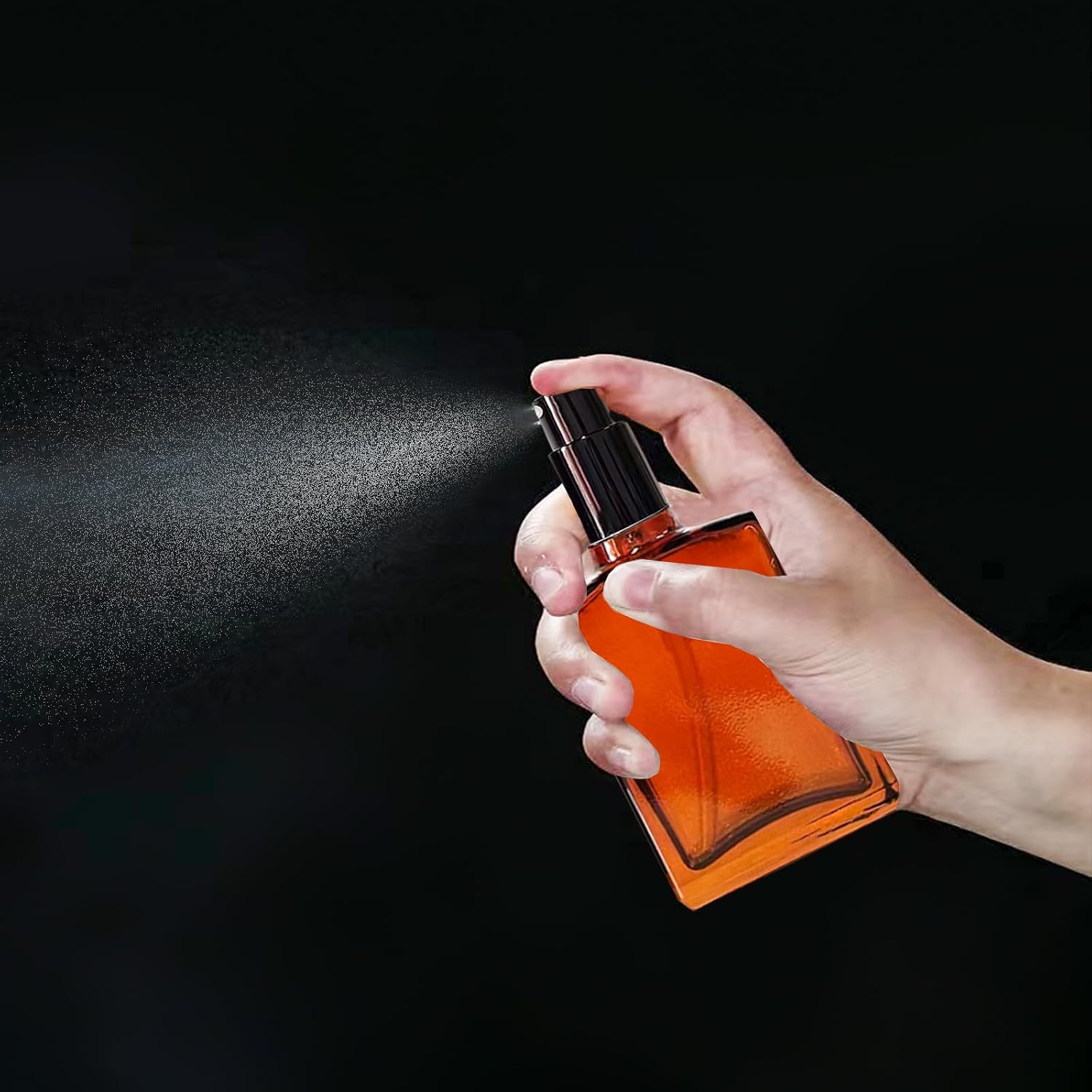 12 Pack 1 oz Amber Glass Perfume Spray Bottle, 30ml /1 oz Fine Mist Atomizer Spray Bottles Refillable, for Perfume, Essential Oil and Liqui (D/Amber)