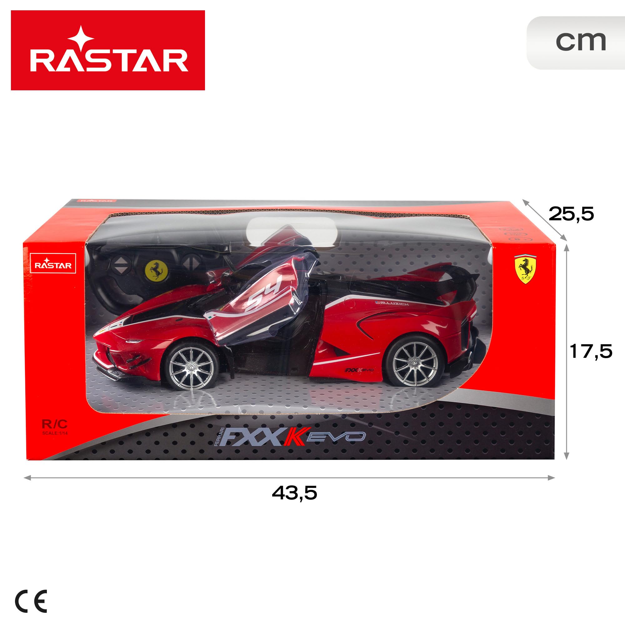 COLORBABY Rastar, Samochód zdalnie sterowany 1:14 ferrari fxx k evo (46352)