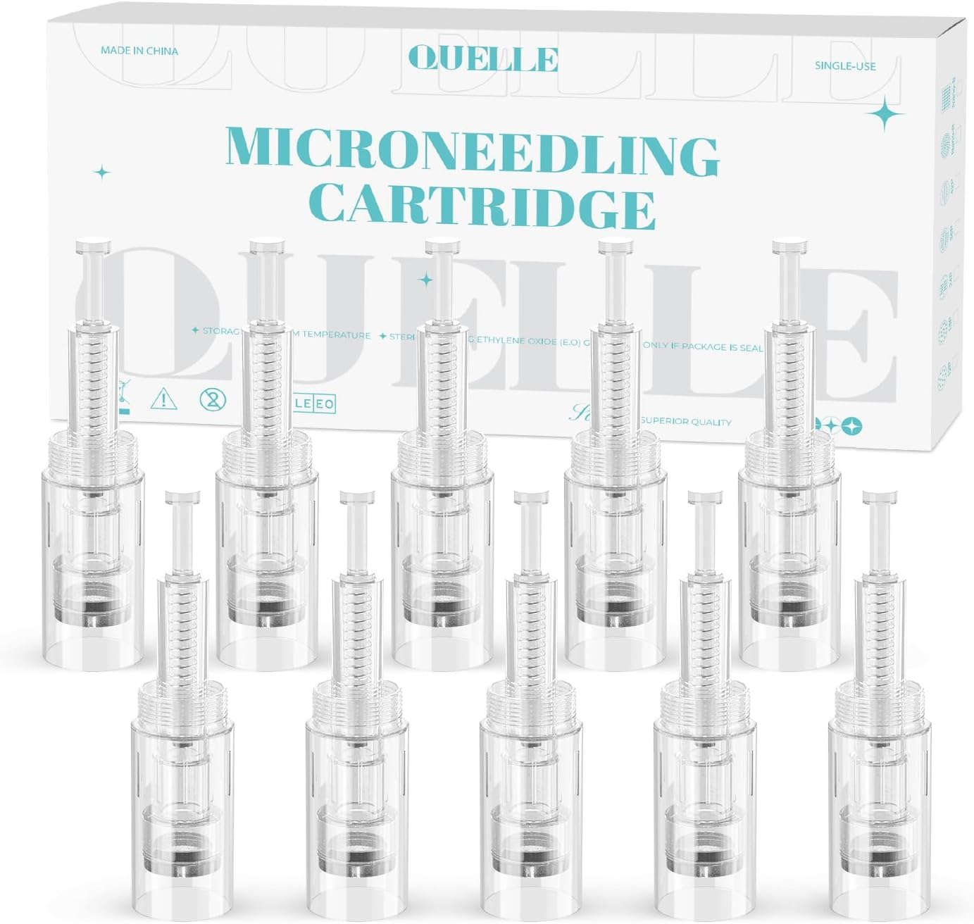 10 Stück Microneedling Nadeln Ersatz Dermapen Nadeln Microneedling Nadelpatronen Universal Micro Needling Nadeln mit Gewinde Port für Elektrischer Microneedling Pen