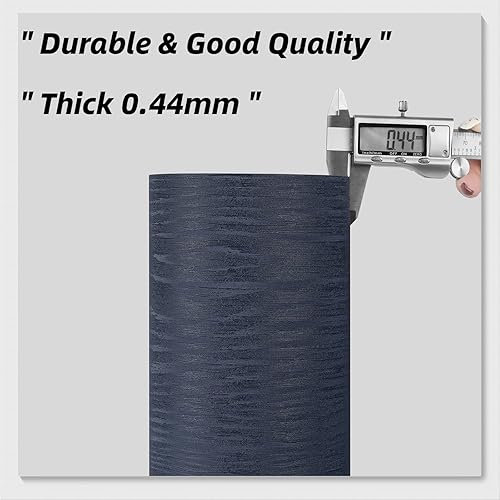 Miniatura 6 de Decotalk Papel de contacto de madera, papel de contacto de grano de madera, papel de contacto de grano de madera, papel tapiz azul marino de 17.7 x