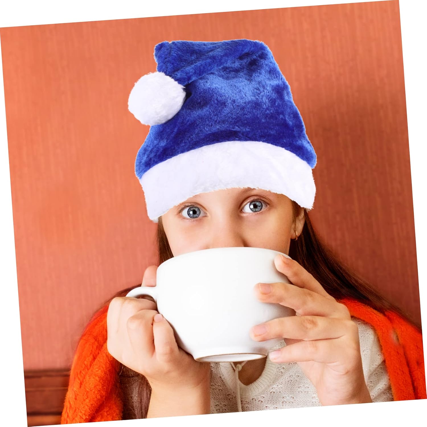 6 - Pack of Plush Santa Hat Christmas Cone Cap Xmas Supplies Christmas Hat Christmas Bauble Hats Christmas Santa