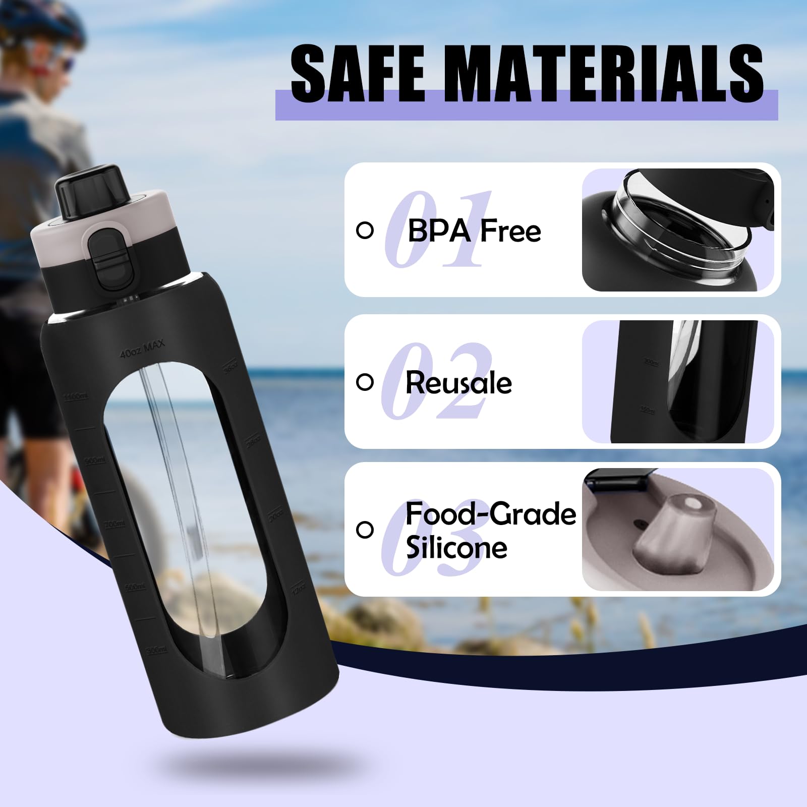 350ML Square Sports Water Bottle – Leakproof BPA-Free Plastic Flat Drinks Bottle For Gym, Fitness, Cycling & Outdoor Use – Durable & Portable, Multicolor - Care Mall