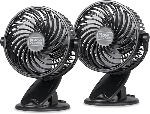 Miniatura 13 de BLACK+DECKER Ventilador de escritorio para el hogar y la oficina, ventilador de 12" con 3 configuraciones de velocidad, ventilador oscilante