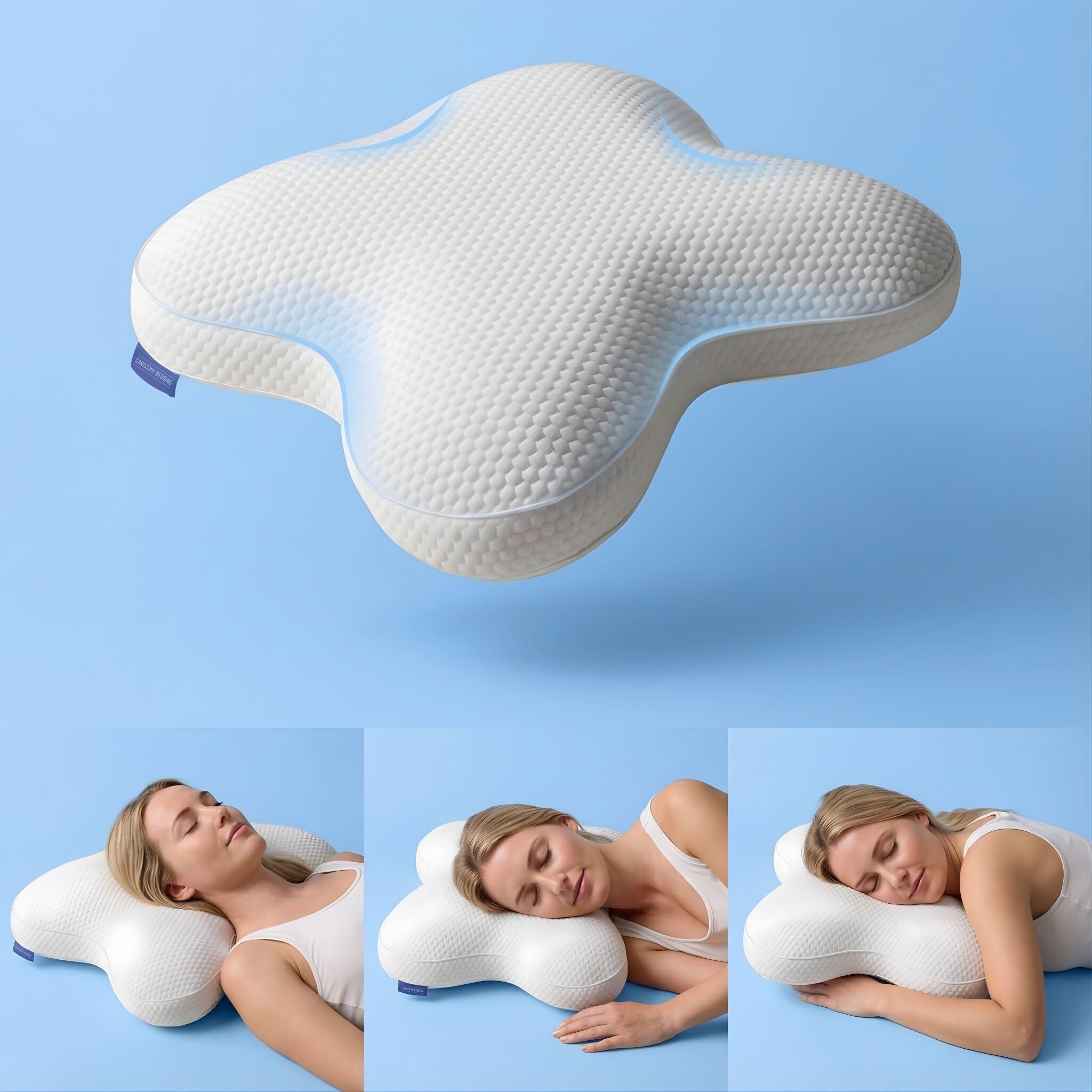 Dreamers Memory Foam Pillow for Side and Back Sleepers - 5 12 Inch Medium-Low Profile Bed Pillow for