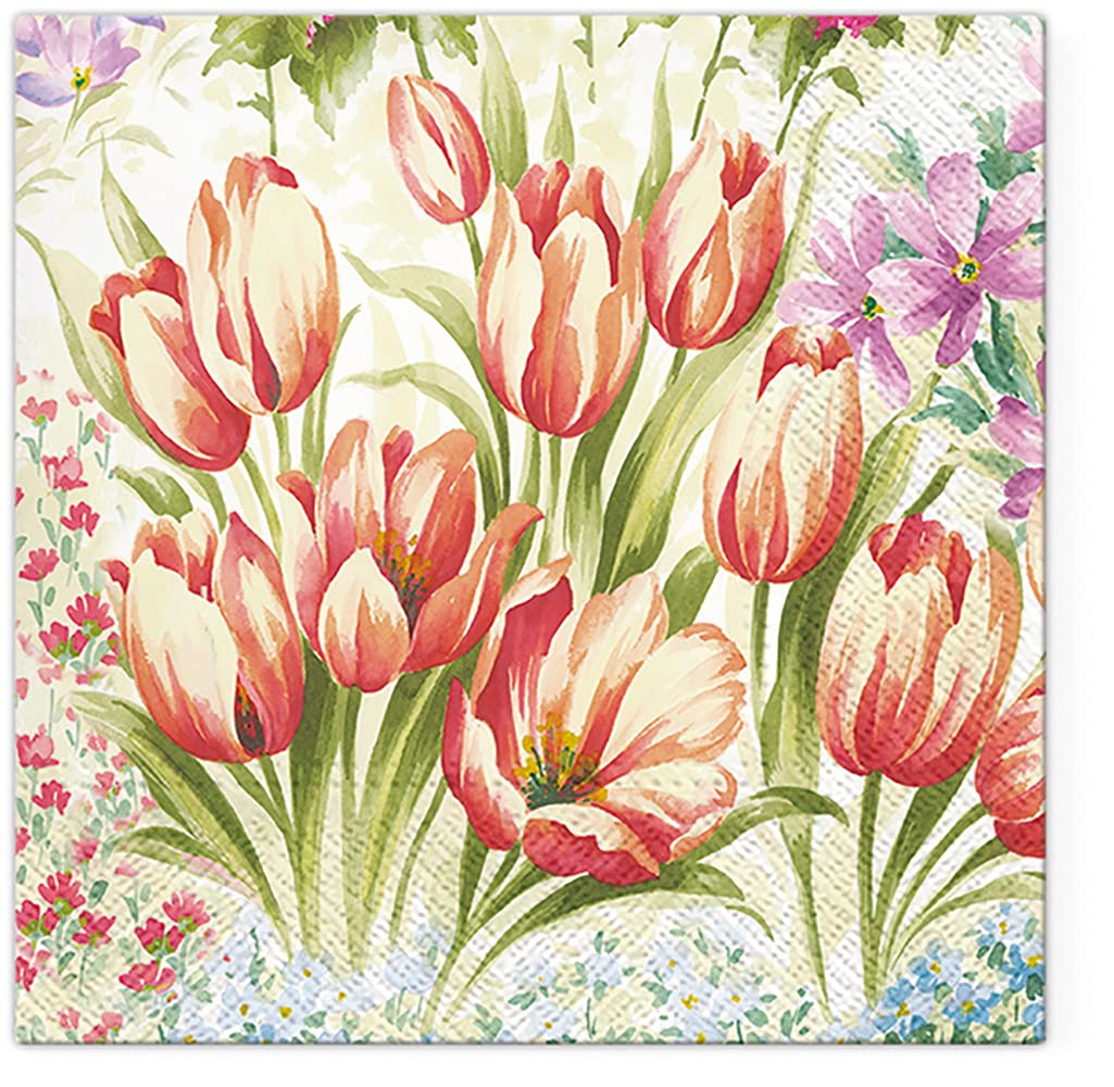 Tete a Tete 3Ply Flowery Tissue Paper Napkins Decoupage Serviettes 33cm x 33cm - 1/4 Folded (Pack of 20) (Botanical Memories) — view 35