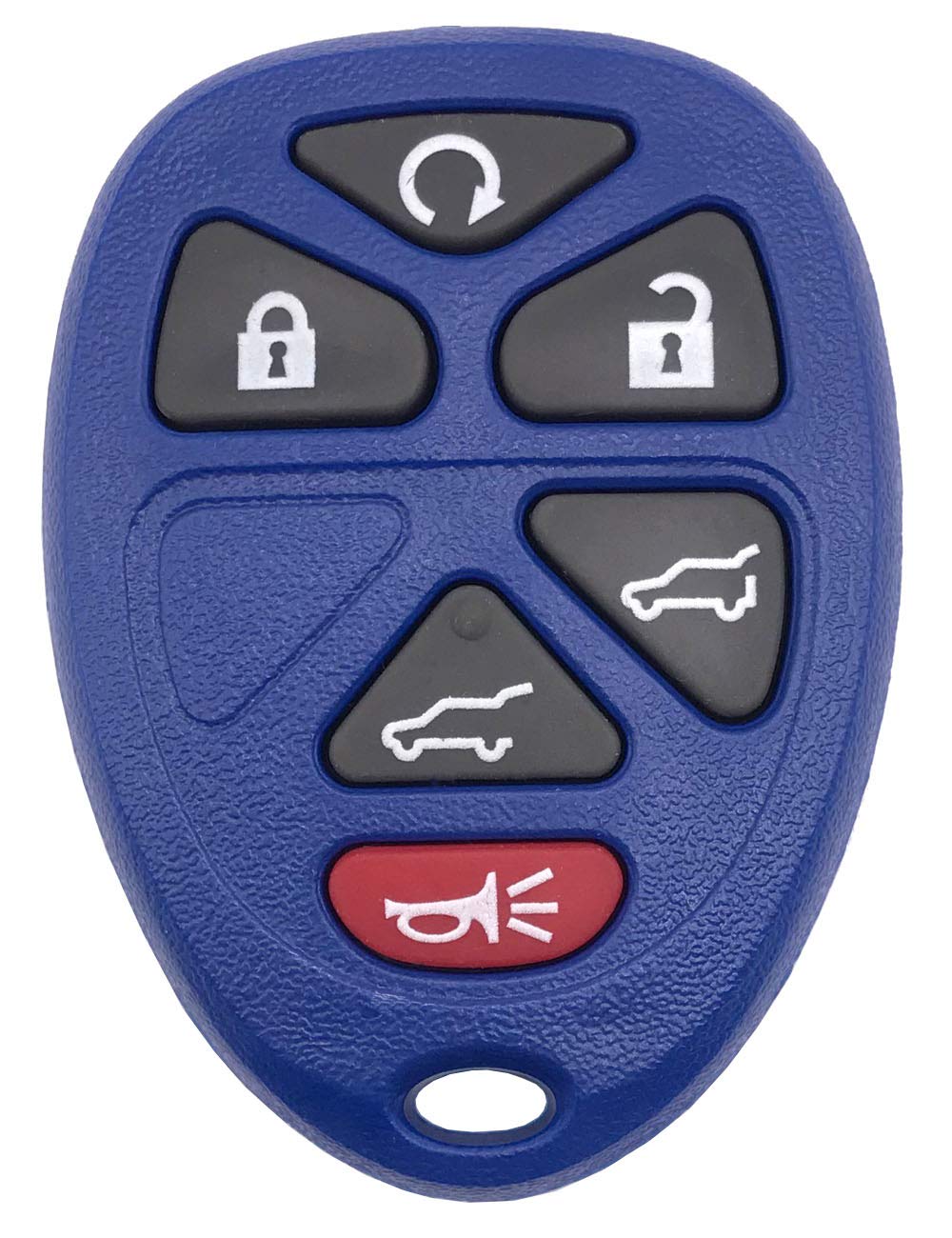 Replacement Key Fob Cover Fit for 2007 2008 2009-2016 Chevy Suburban (Blue,6 Buttons)