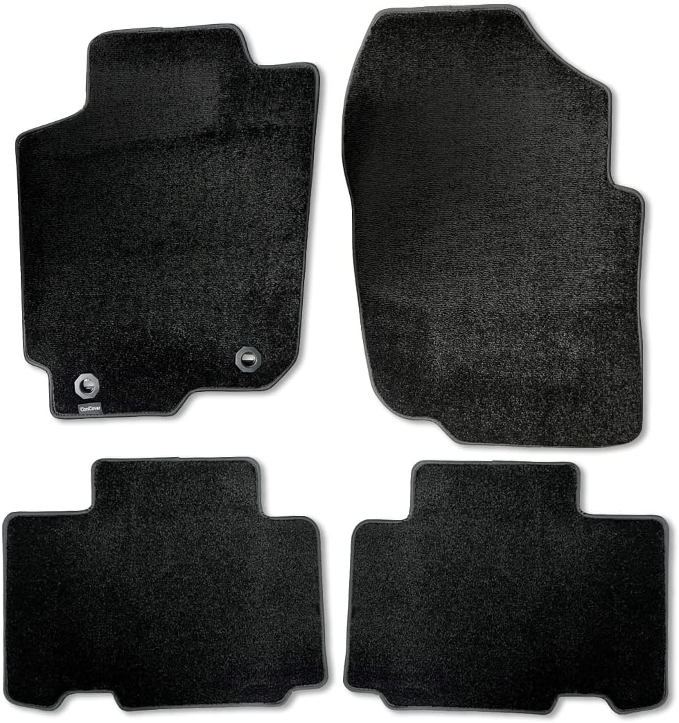 CarsCover Custom Fit 2013-2018 Toyota RAV4 SUV Front and Rear Carpet Car Floor Mats Heavy Cushion Ultramax Asphalt Black