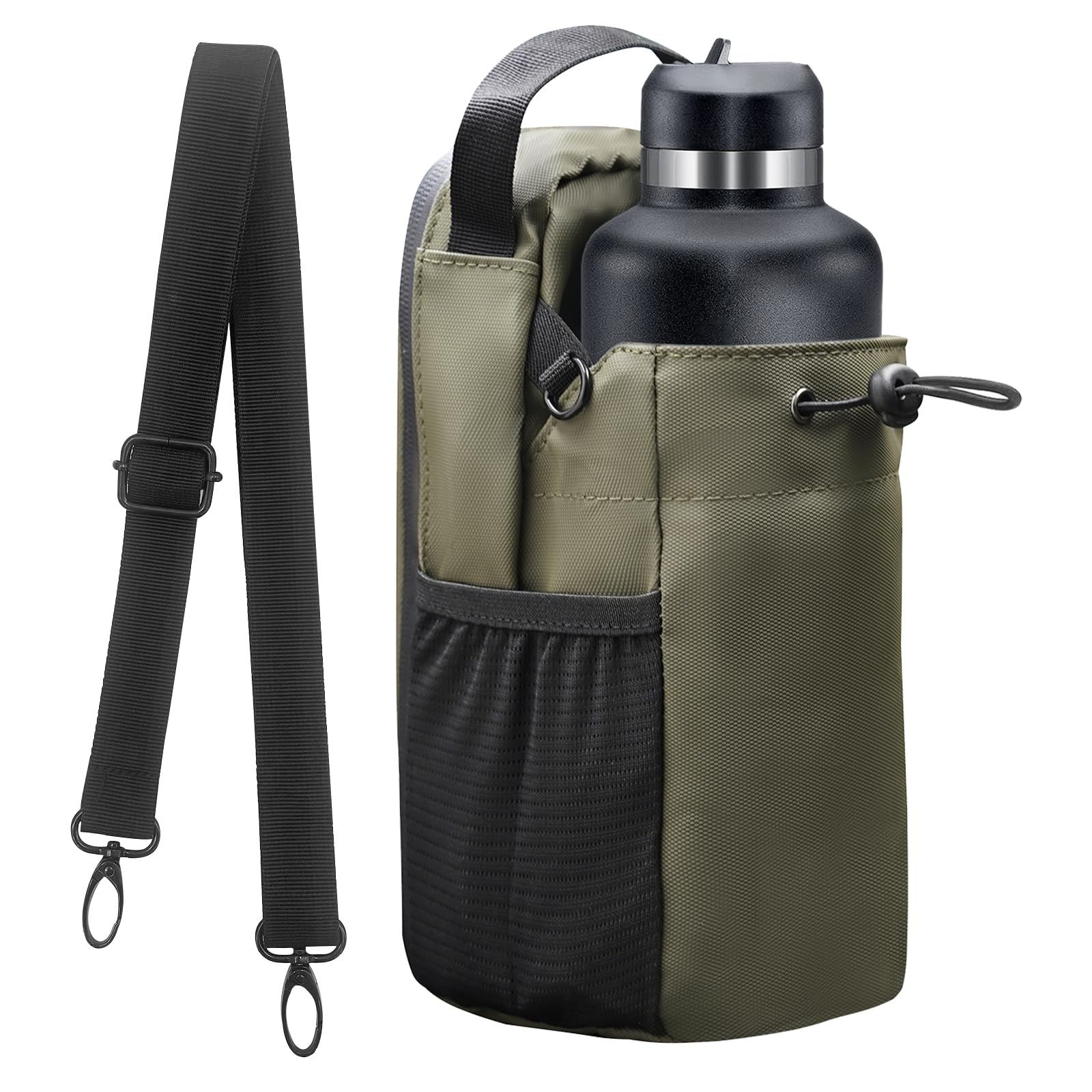 seektik Magnetic Gym Bag for Men & Women Magnetic Water Bottle Holder Small Gym Accessories Crossbody Bag for Fitness Lovers, Green, S, Green Gym Bag