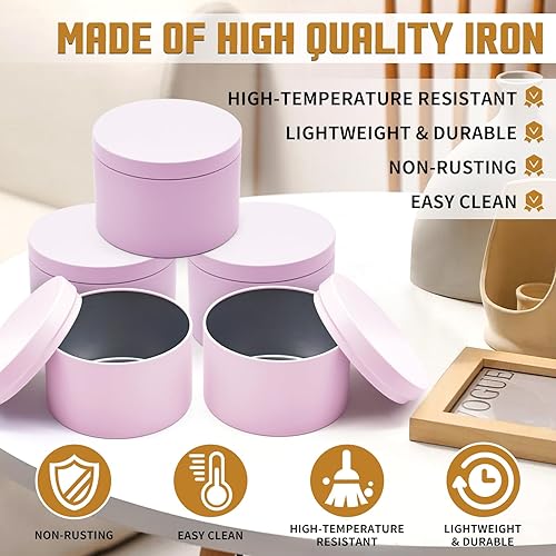 Miniatura 139 de Latas para velas de 16 onzas, paquete de 12 frascos de metal de alta calidad de 16 onzas con tapas para hacer velas, contenedores de velas vacíos a