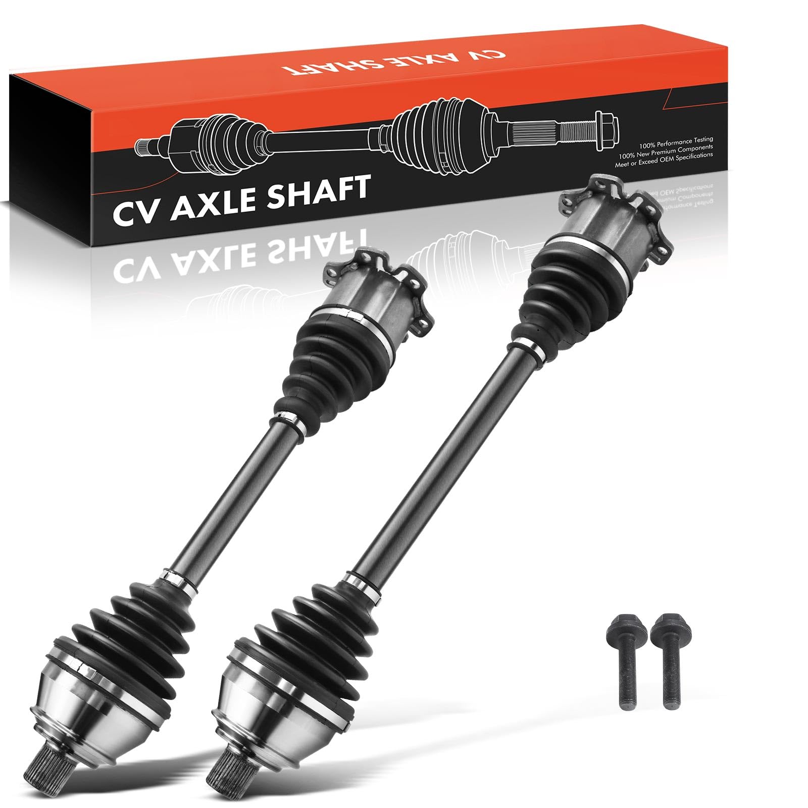 Frankberg 2x Antriebswelle Achswelle Automatikgetriebe ohne ABS Ring Vorderachse Kompatibel mit A6 4F2 C6 2.4L-4.2L 2004-2011, A6 Allroad 4FH C6 2.7L-4.2L 2006-2011 Replace# 667388