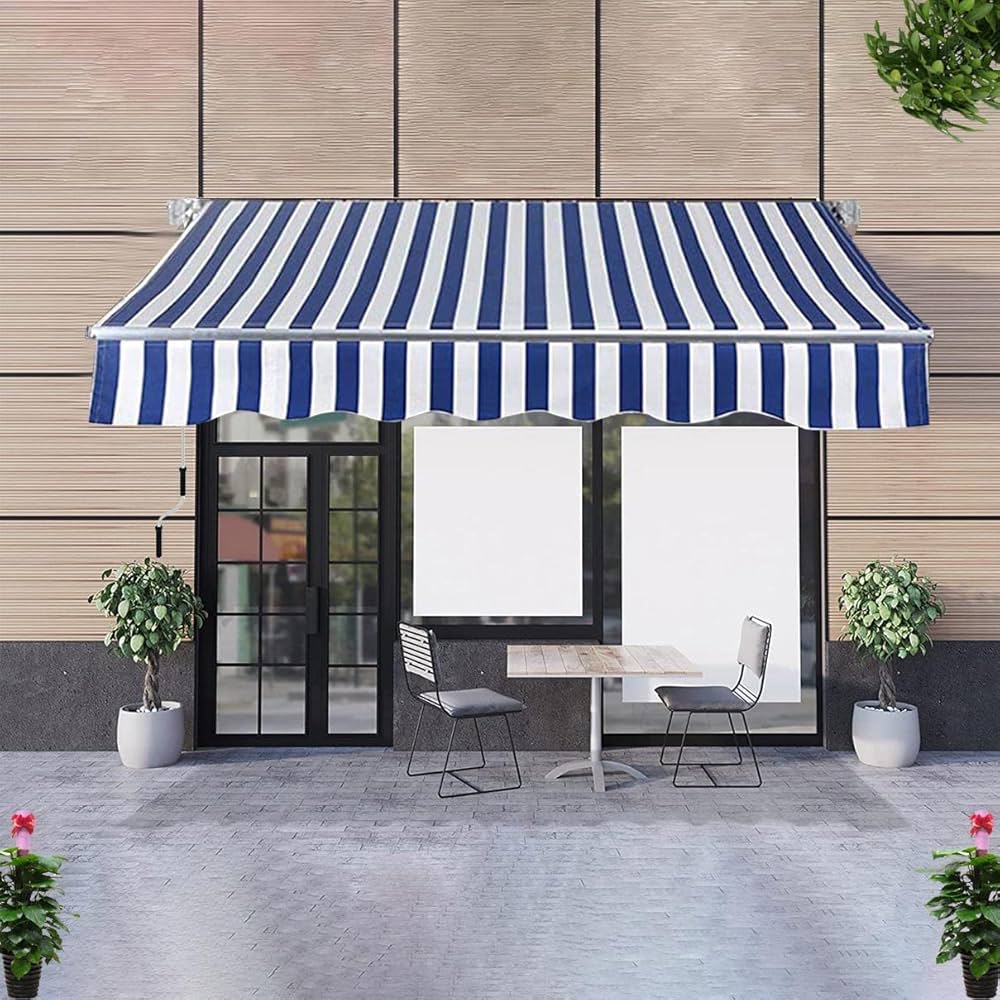 Amazon.co.jp: 特大の手動格納式オーニング サンシェード 屋外用