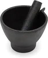 Fox Run Almofariz e pilão, ferro fundido, preto