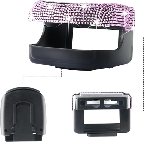 Miniatura 5 de Portavasos ajustable brillante para automóvil, antideslizante y absorbente de golpes con clips de ventilación de aire, soporte universal para tazas