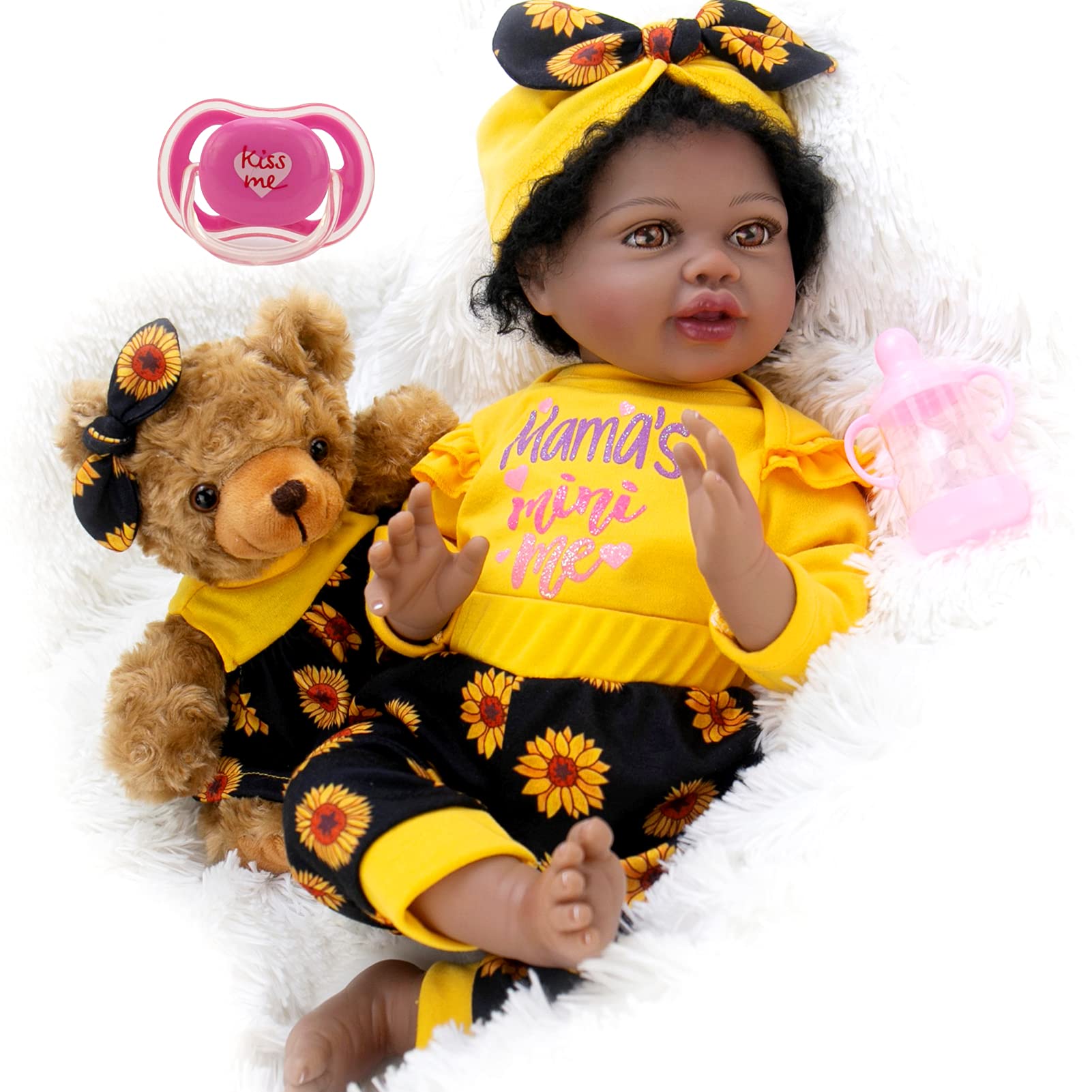 Buy Milidool Black Reborn Baby Girl Doll 22 Inch African American