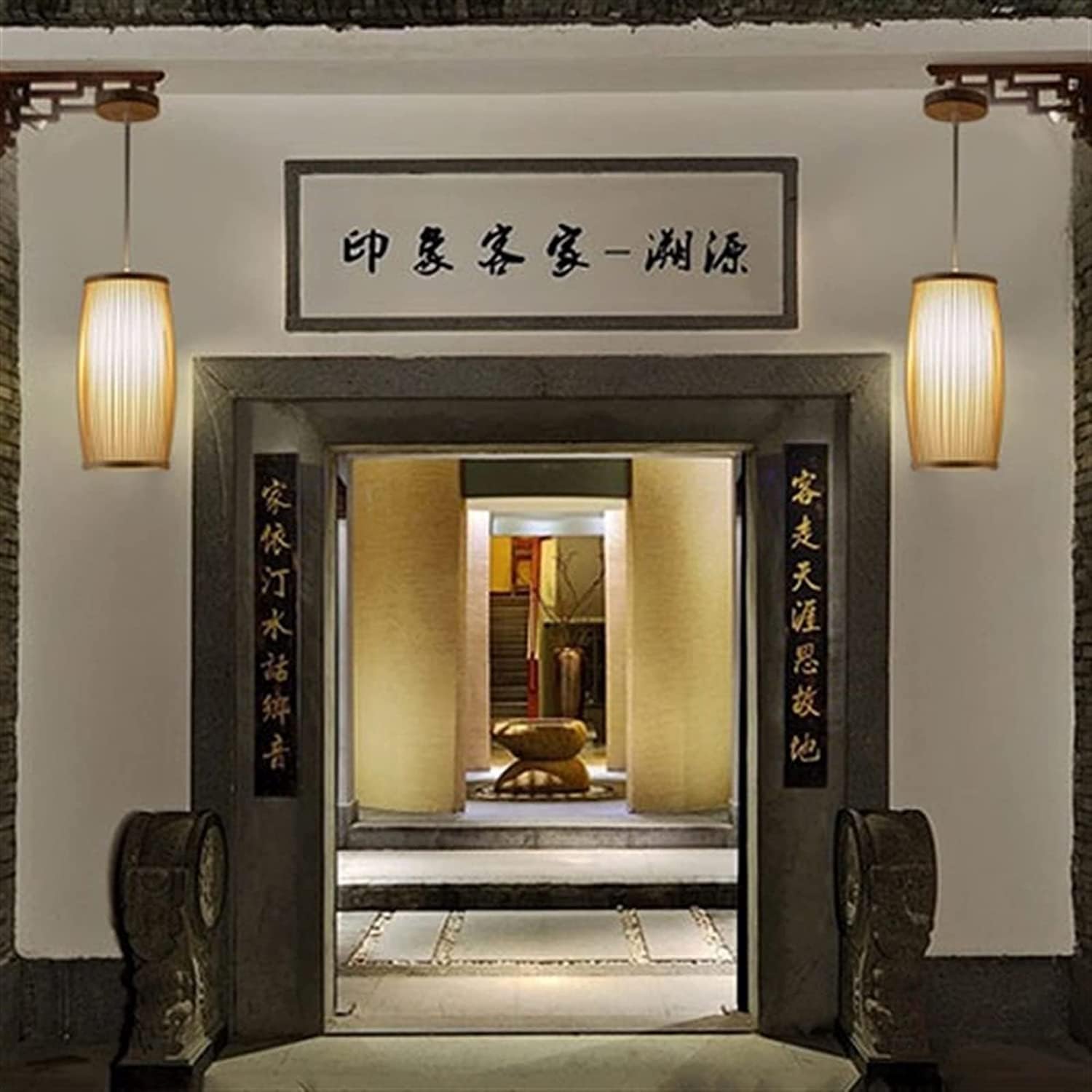 Luces colgantes Lámpara de techo china - Lámpara de techo de un solo cabezal Lámpara colgante Compatible with restaurante y casa de familia,Iluminación interior