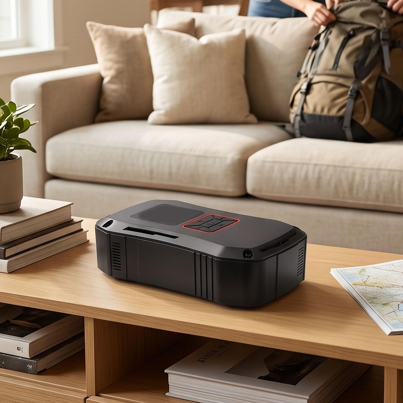 Tangxi Bomba de Aire Portátil para Inflar Neumáticos con Arrancador | Batería de 12000mAh, Carga Rápida QC18W, Luz LED Multifuncional, para Inflar Automóviles, Bicicletas y Pelotas