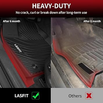 LASFIT Floor Mats for Toyota Tundra 2022-2026 (Only Fit CrewMax Cab)