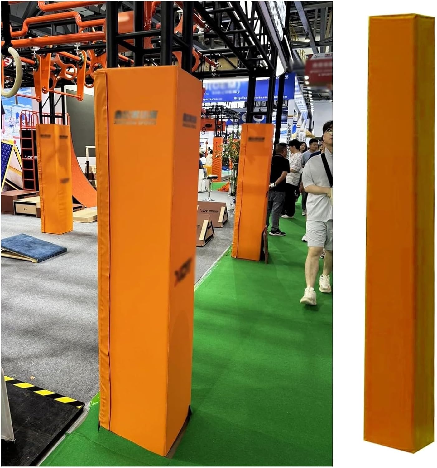 Square Pole Padding Fits 7"x7" 8"x8" Large Poles Columns, Wrap Around Pole Pad for Outdoor Playground Gym, Collision Protection Pole Wrap(Blue 7"x7"(18x18cm) Pole)