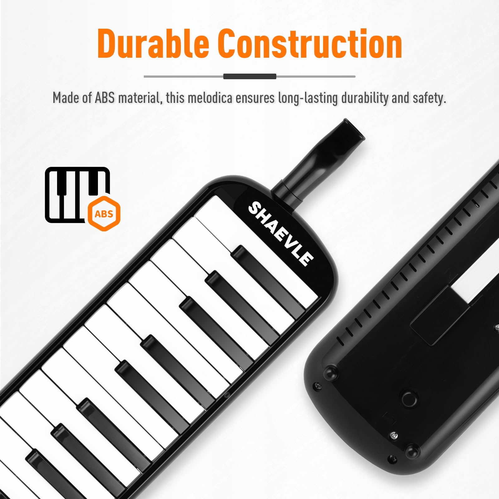 Melodica Clavier de piano à air 32 touches avec sac de transport, tubes d'embouchures, instrument mélodica, cadeau pour enfants débutants